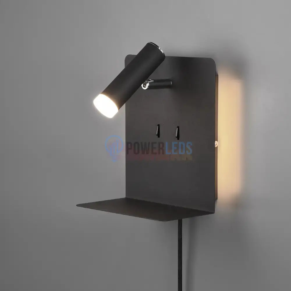 Aplica Perete ELEMENT cu Incarcare USB NEAGRA / APLICA PERETE Wall Light Fixtures