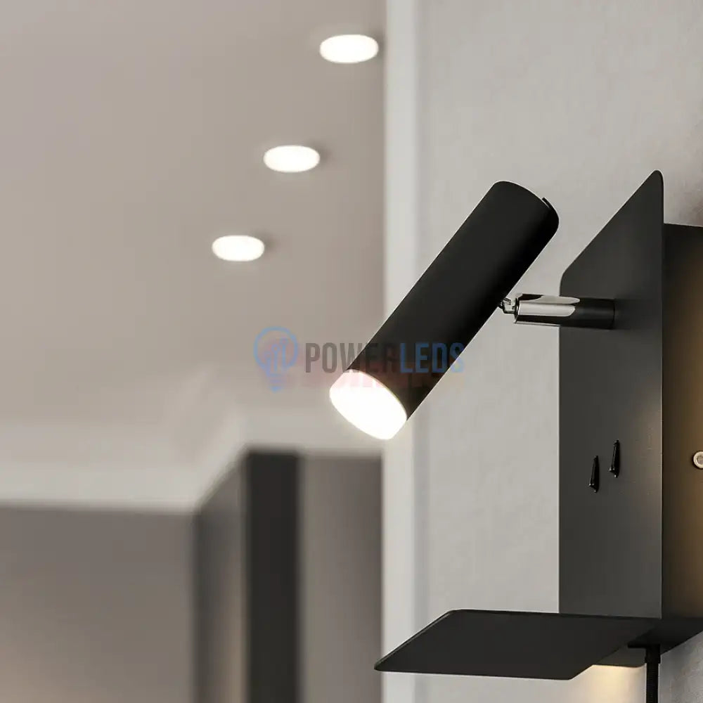 Aplica Perete ELEMENT cu Incarcare USB NEAGRA / APLICA PERETE Wall Light Fixtures