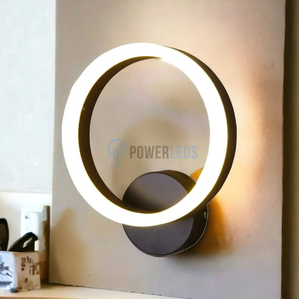 Aplica Led Premium Circle Black Design 5208 Wall Light Fixtures