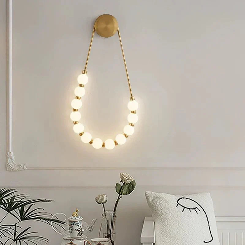 Aplica LED Gold Globe Necklace 3 lumini