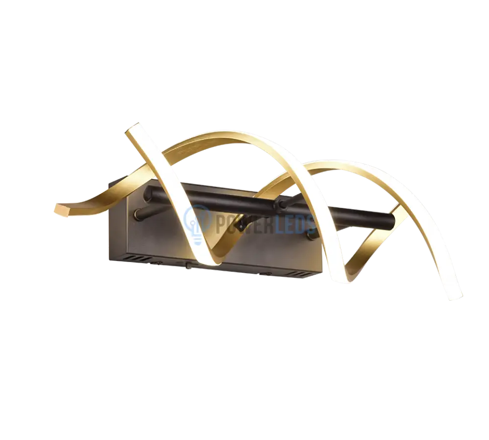 Aplica Led Sequence Gold + Black Echivalent 150W Wall Light Fixtures