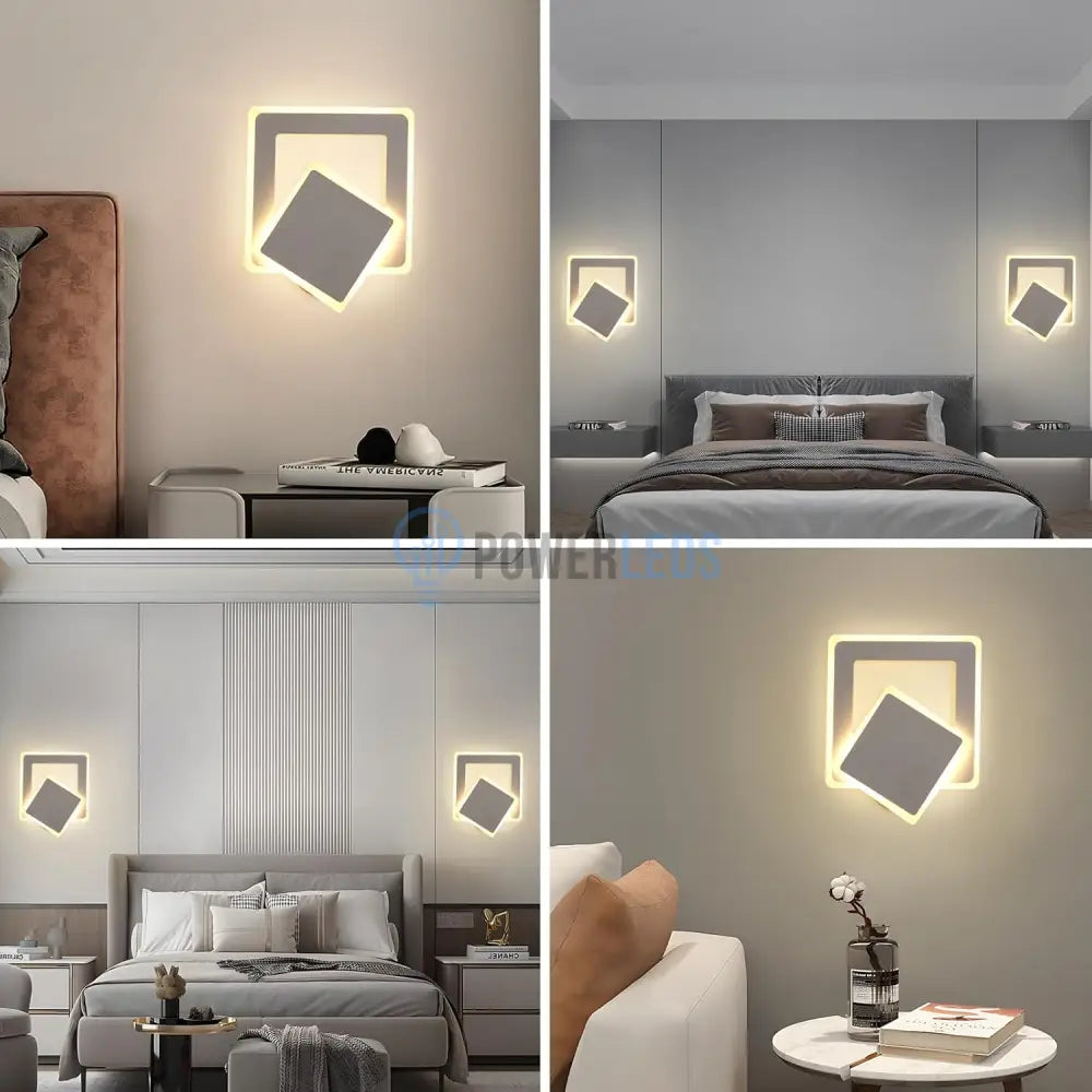Aplica LED Square Reglabila Alba Echivalent 150W ALBA / SQUARE DESIGN / APLICA PERETE Wall Light Fixtures