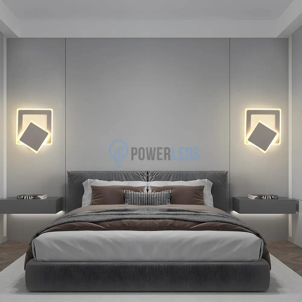 Aplica LED Square Reglabila Alba Echivalent 150W ALBA / SQUARE DESIGN / APLICA PERETE Wall Light Fixtures