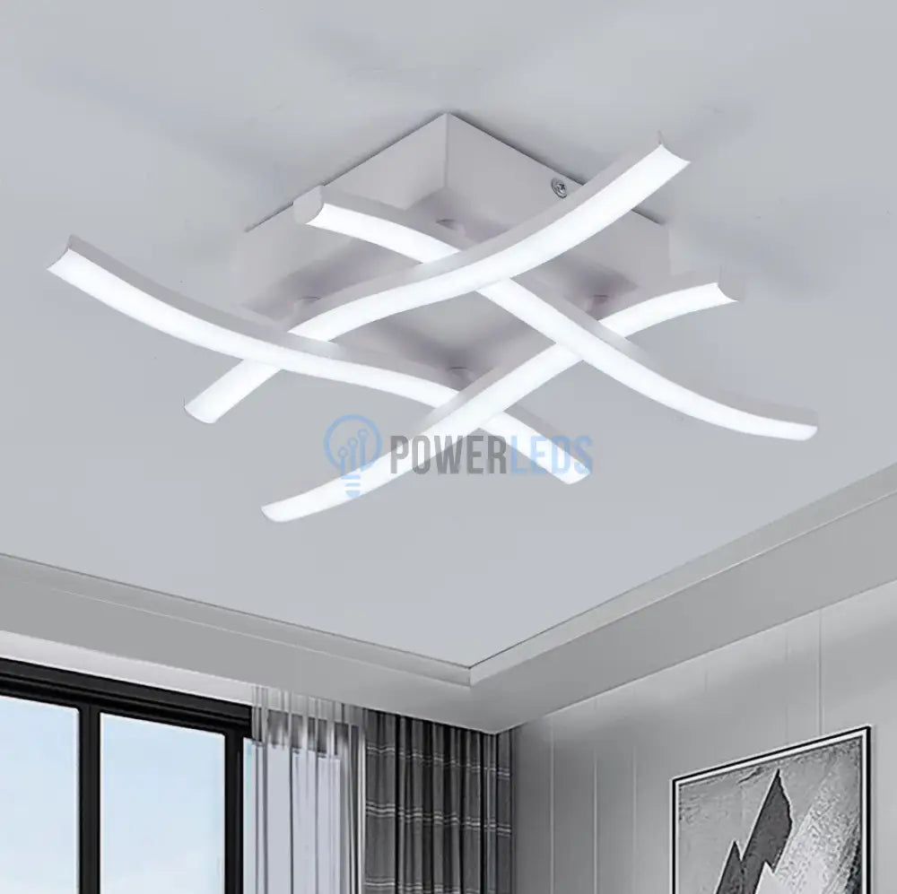 Aplica Led Waves Lines Alb Echivalent 300W Wall Light Fixtures