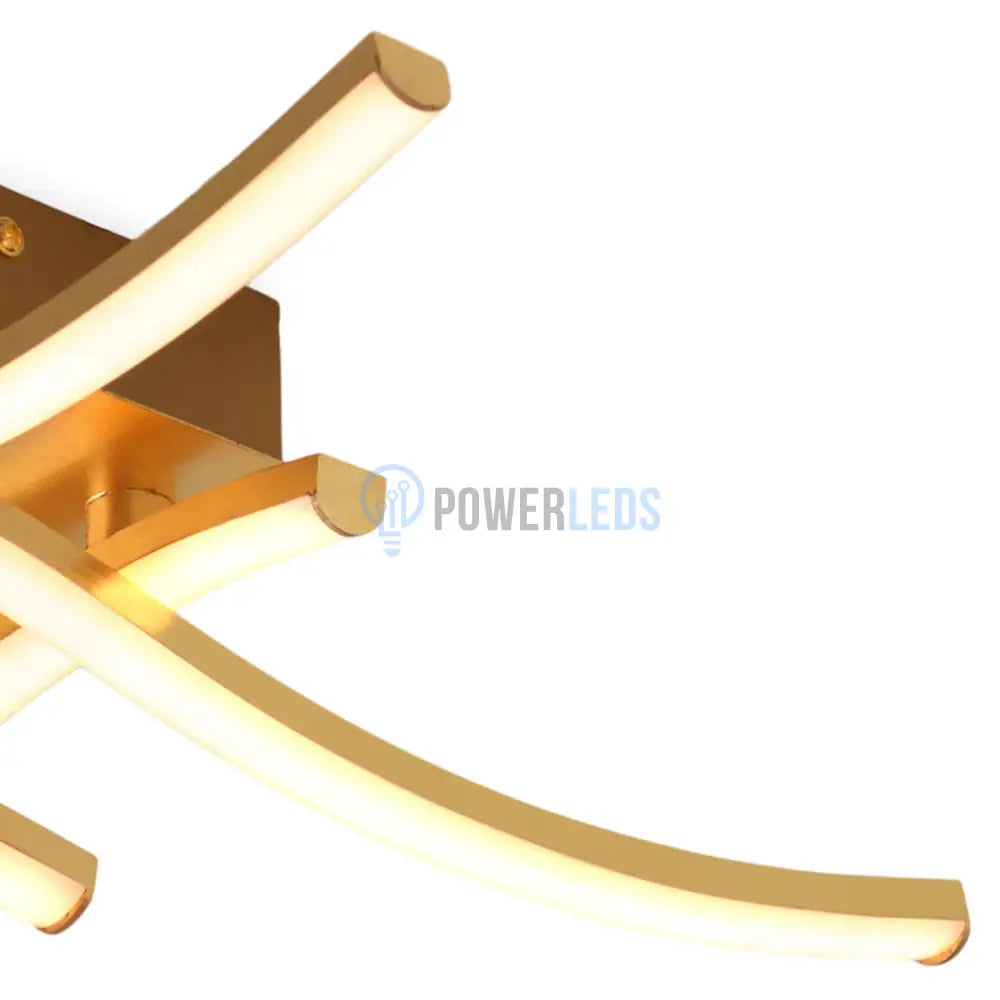 Aplica Led Waves Lines Gold Echivalent 300W Wall Light Fixtures