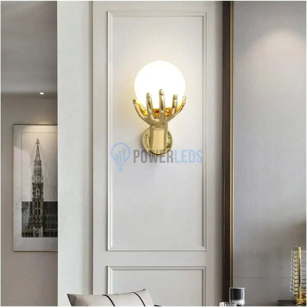 Aplica Luxury Golden Hand Wall Light Fixtures
