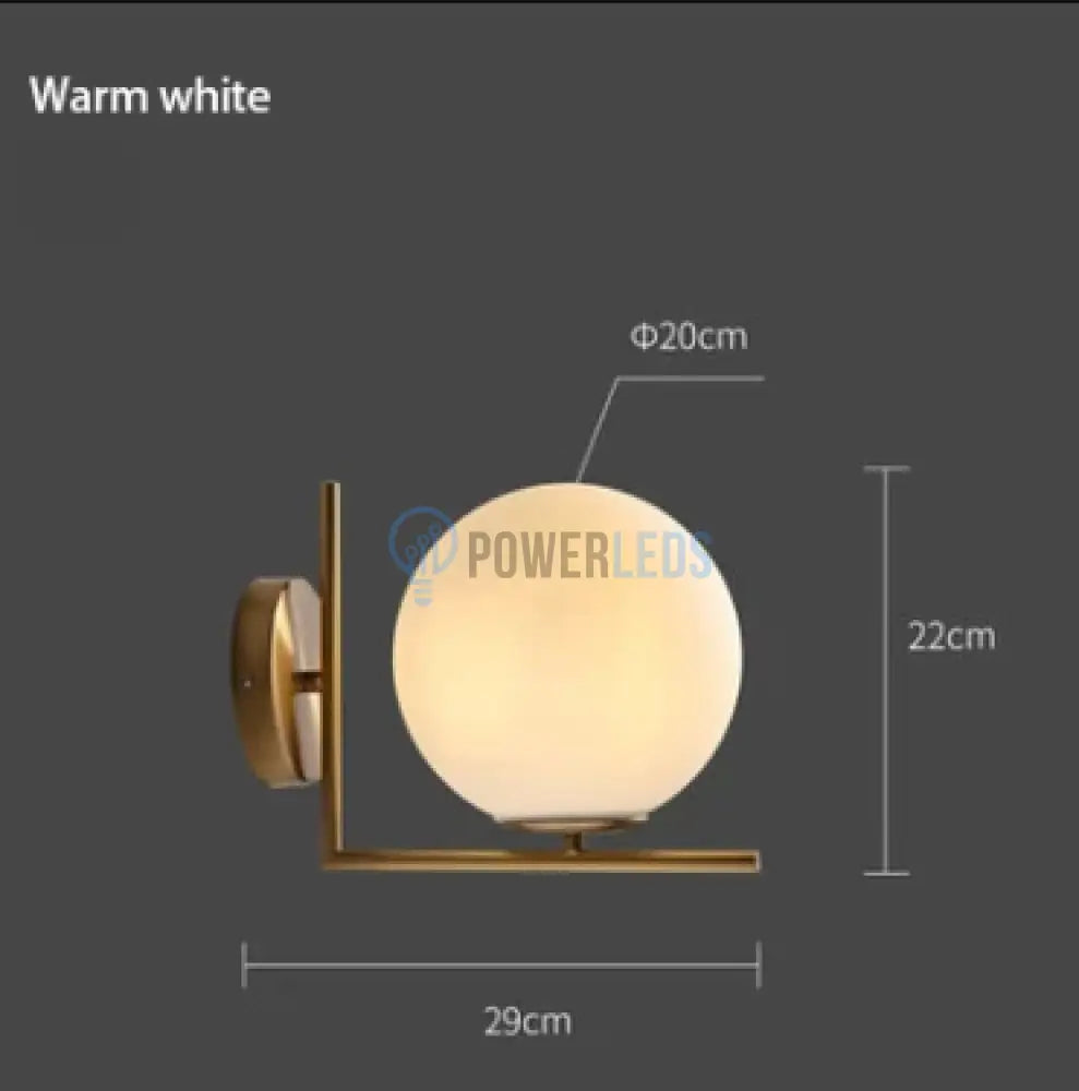 Aplica Nordic Style Abajur Mat Golden Globe Mx914/1 Wall Light Fixtures