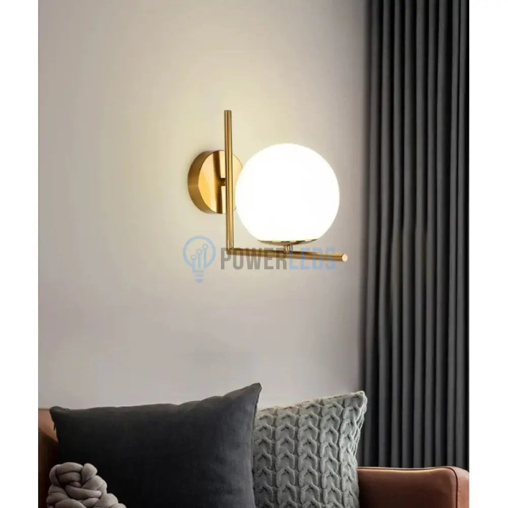 Aplica Nordic Style Abajur Mat Golden Globe Mx914/1 Wall Light Fixtures