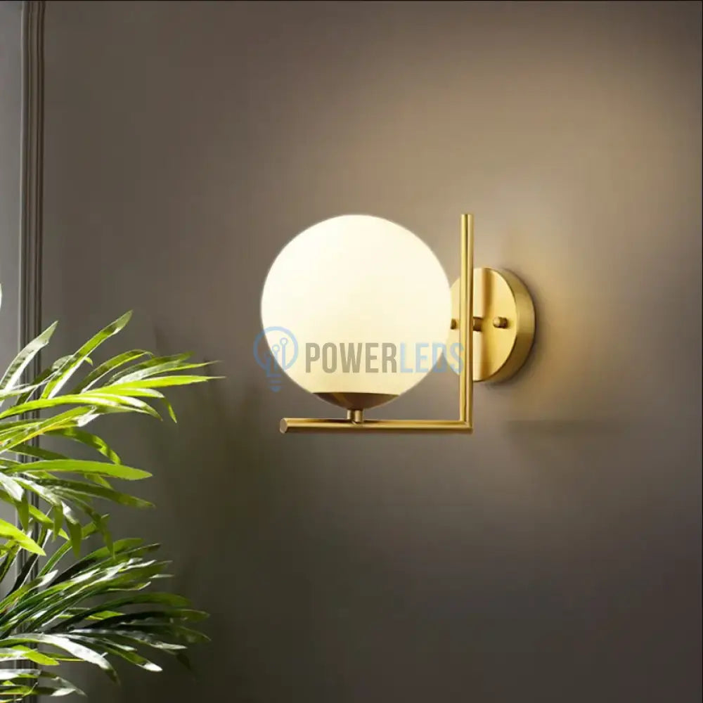 Aplica Nordic Style Abajur Mat Golden Globe Mx914/1 Wall Light Fixtures