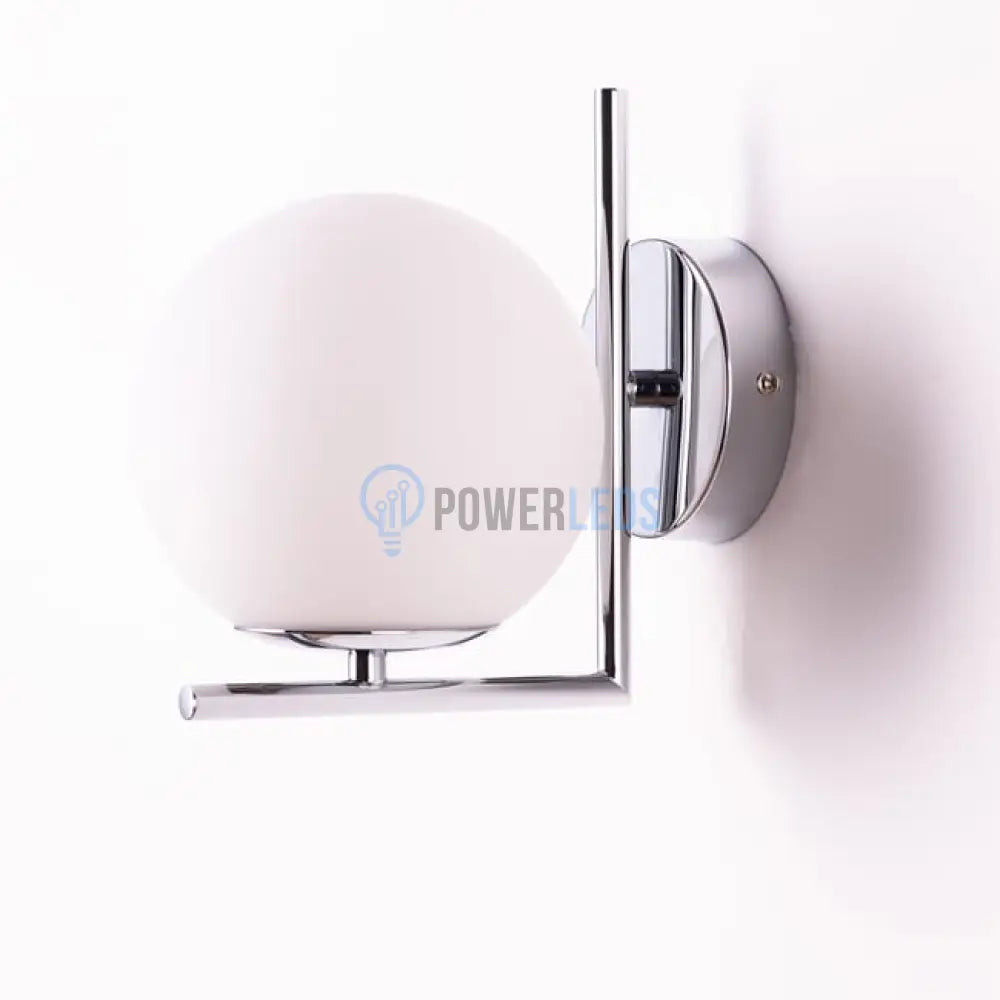 Aplica Nordic Style Abajur Mat Silver Globe ARGINTIE / ABAJUR / APLICA PERETE Wall Light Fixtures