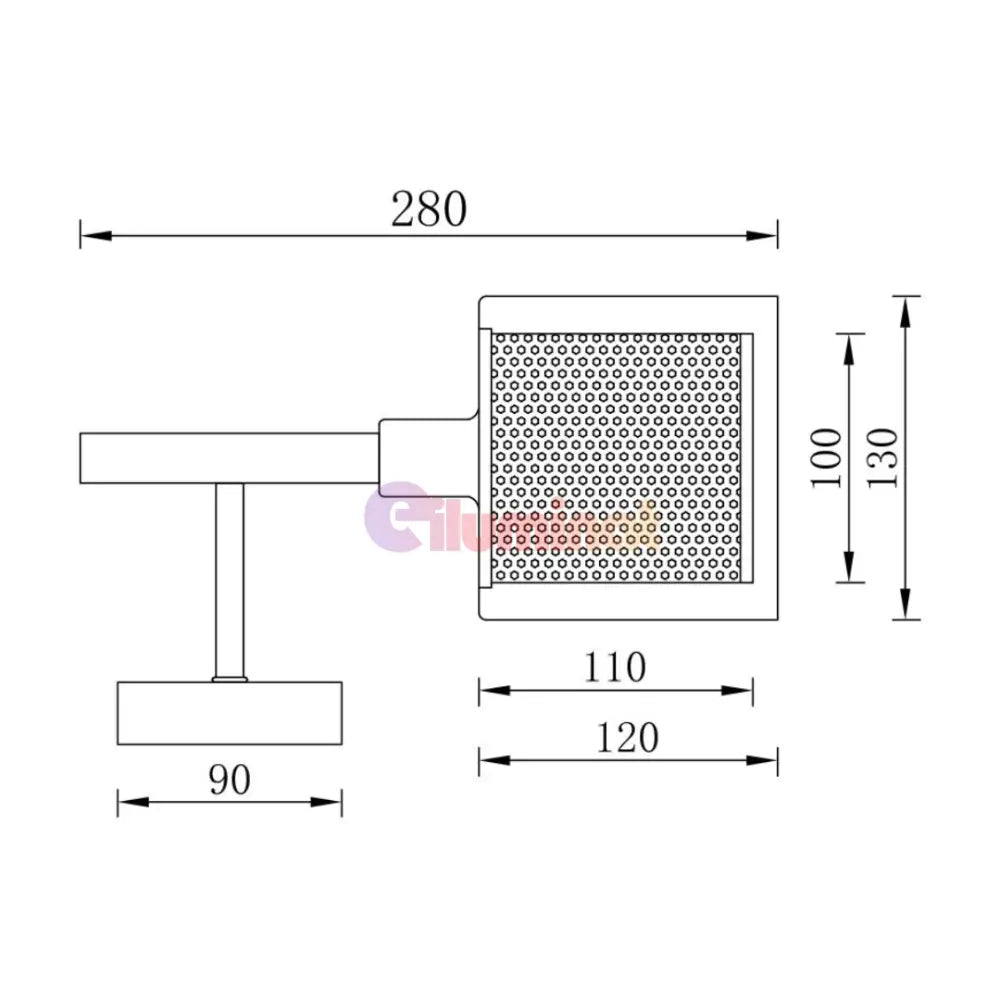Aplica Perete 1xE14 Black powerleds.ro