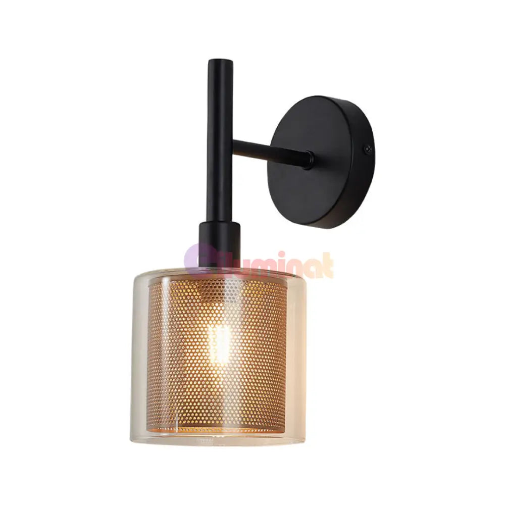 Aplica Perete 1xE14 Black powerleds.ro