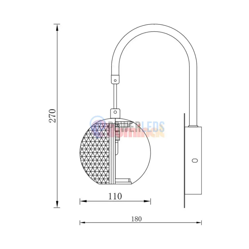 Aplica Perete 1xG9 Gold powerleds.ro
