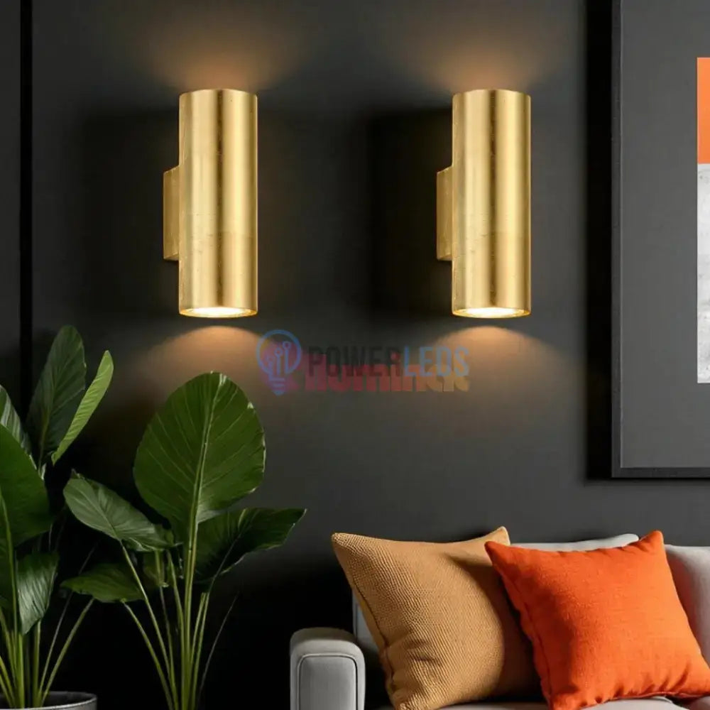 Aplica Perete Cilindrica CLEO 2xGU10 Gold powerleds.ro