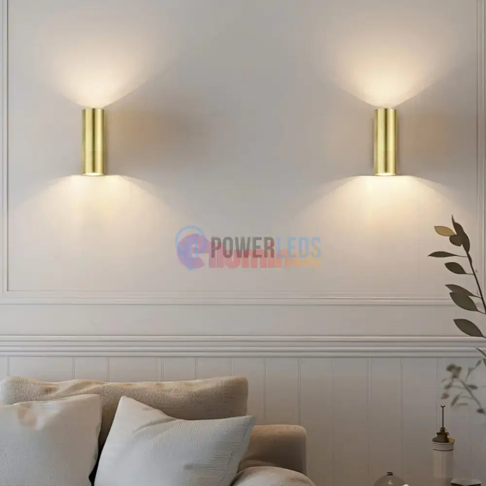 Aplica Perete Cilindrica CLEO 2xGU10 Gold powerleds.ro