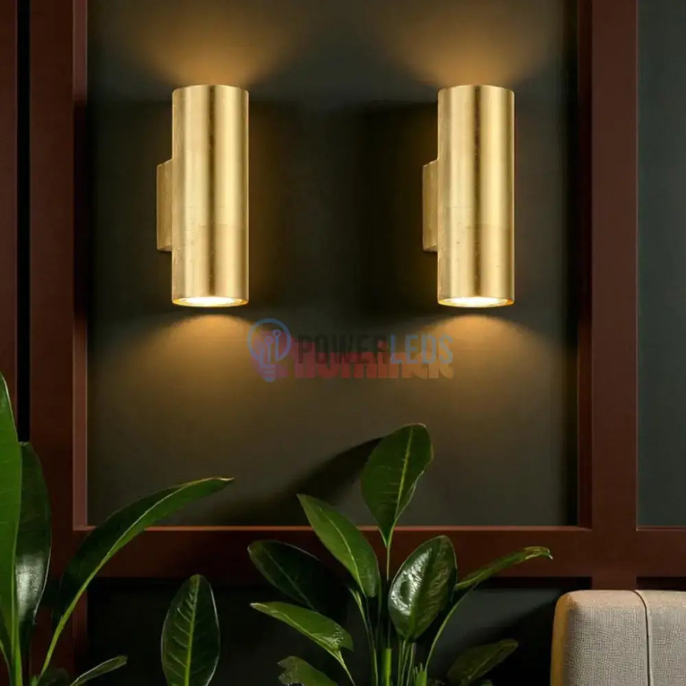 Aplica Perete Cilindrica CLEO 2xGU10 Gold powerleds.ro