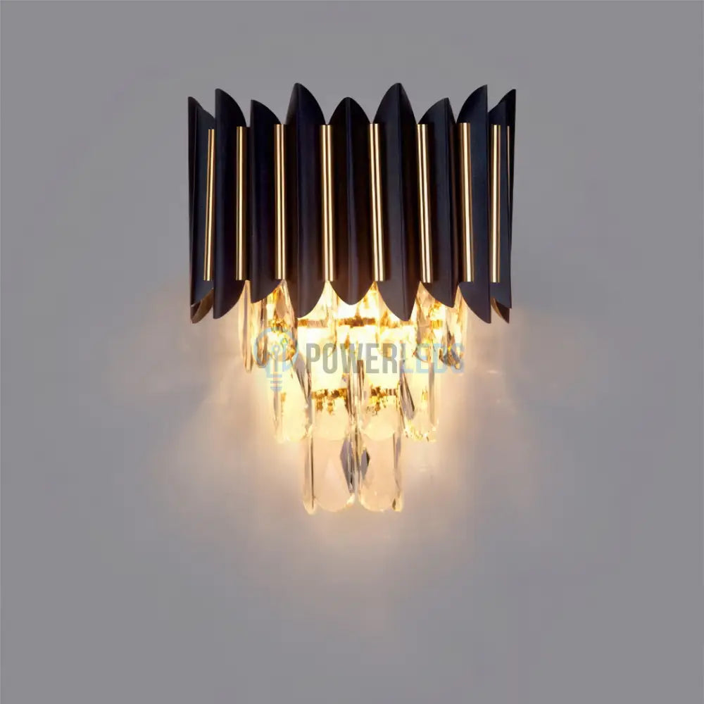 Aplica Perete Cristal 2xE14 Black Extravaganza powerleds.ro