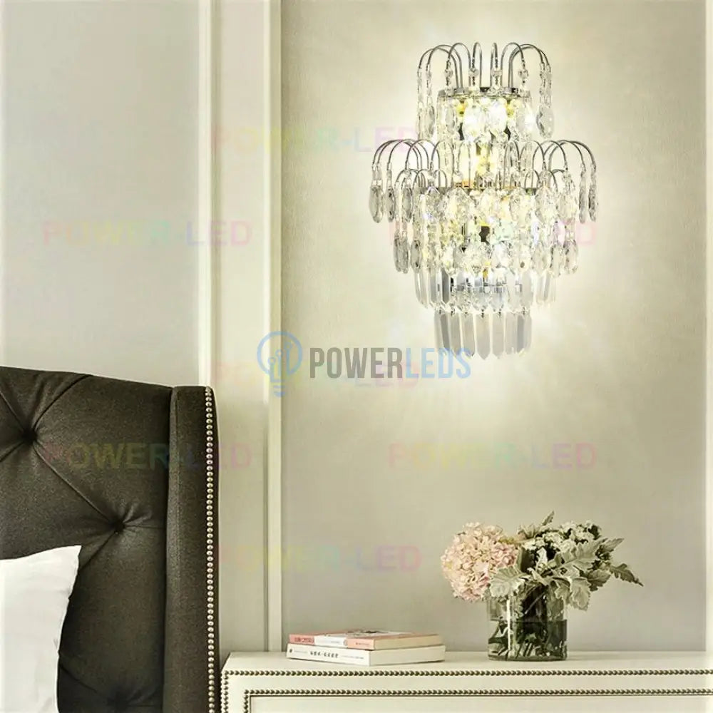 Aplica Perete Cristal April Argintie Wall Light Fixtures