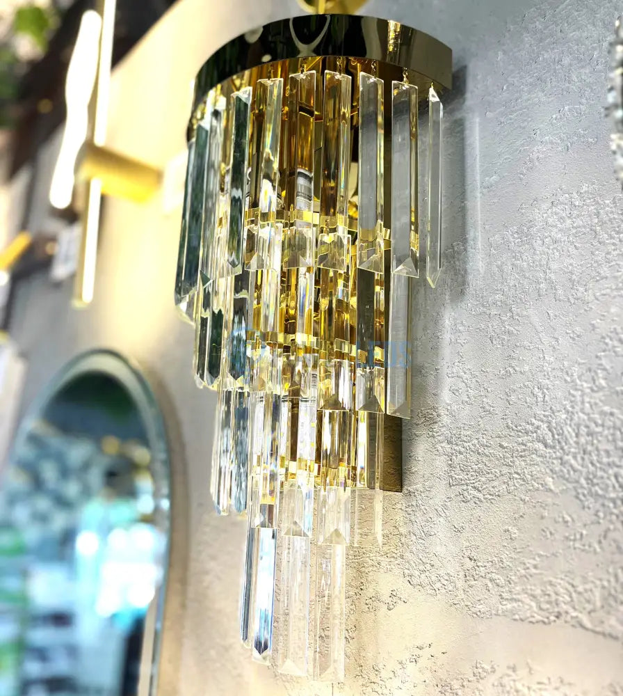 Aplica Perete Cristal Dark Golden Luxury Wall Light Fixtures