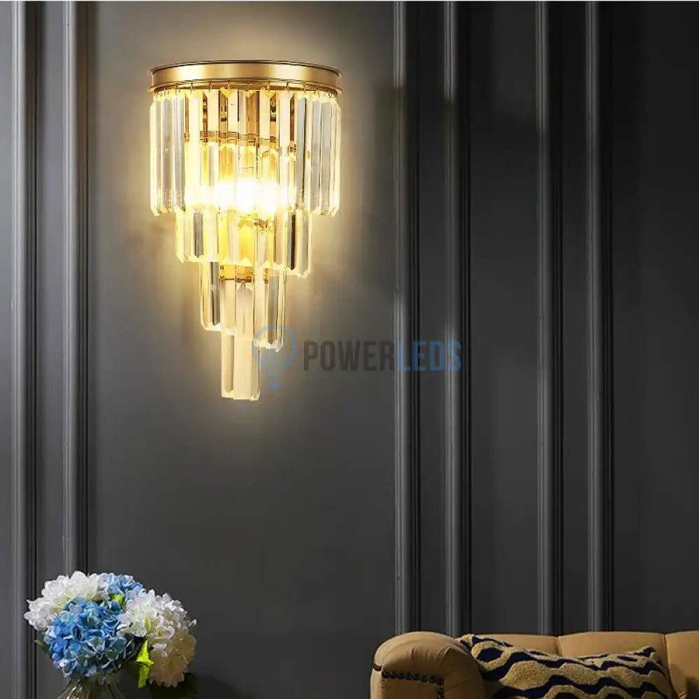 Aplica Perete Cristal Dark Golden Luxury Wall Light Fixtures