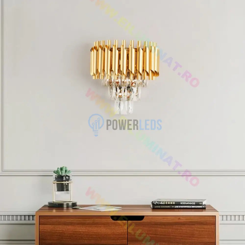 Aplica Perete Cristal Golden Panther AURIE / CRISTAL / APLICA PERETE Wall Light Fixtures