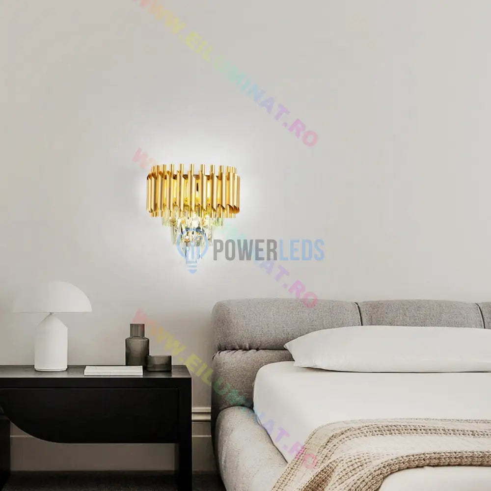 Aplica Perete Cristal Golden Panther AURIE / CRISTAL / APLICA PERETE Wall Light Fixtures