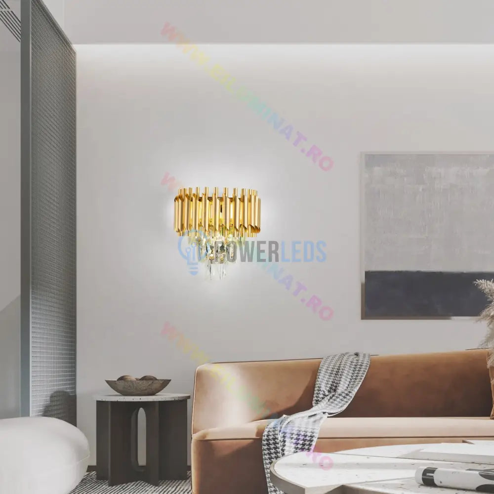 Aplica Perete Cristal Golden Panther AURIE / CRISTAL / APLICA PERETE Wall Light Fixtures