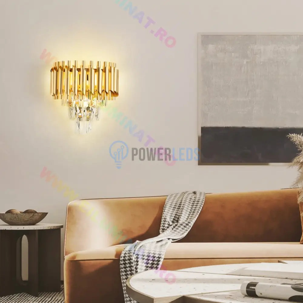 Aplica Perete Cristal Golden Panther AURIE / CRISTAL / APLICA PERETE Wall Light Fixtures
