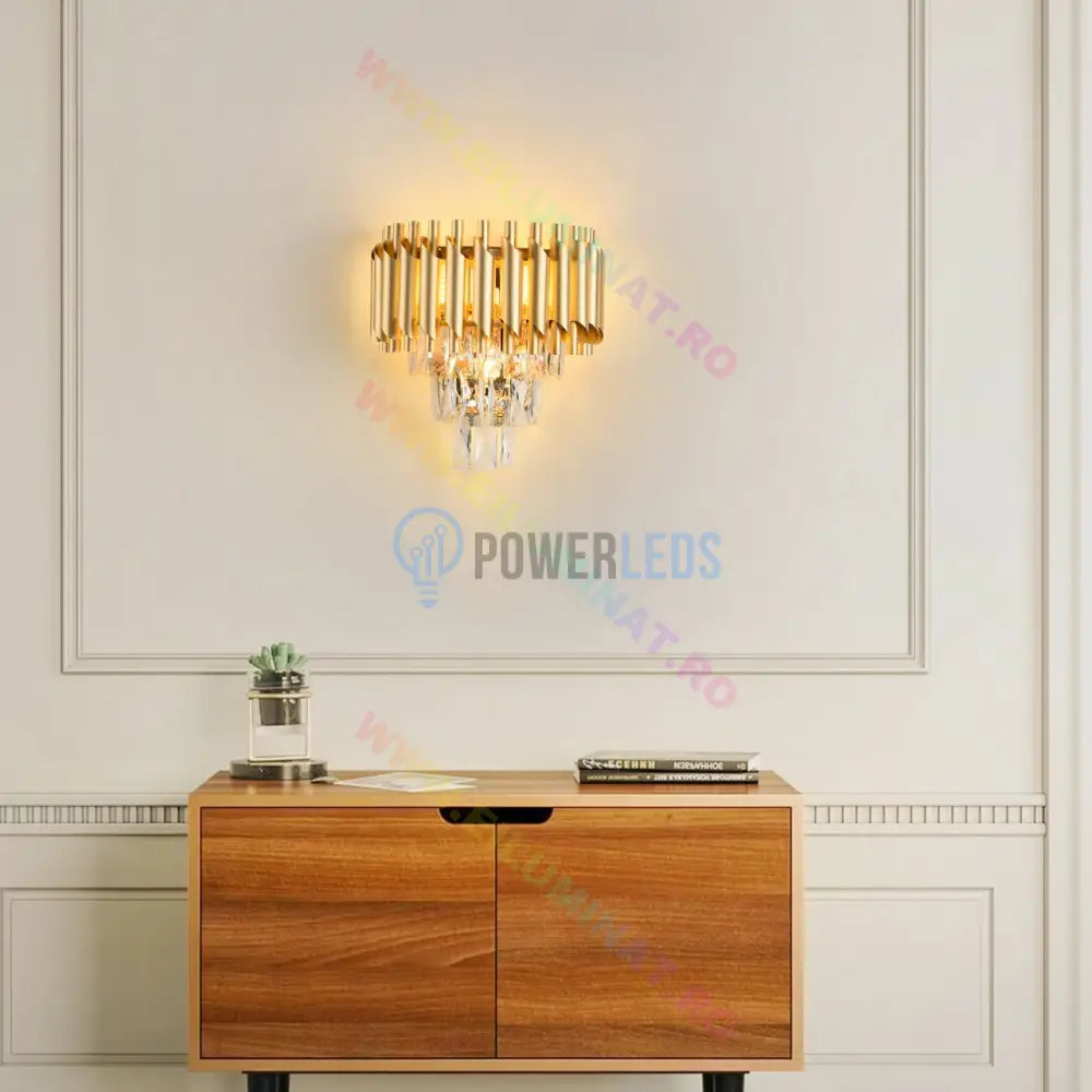 Aplica Perete Cristal Golden Panther AURIE / CRISTAL / APLICA PERETE Wall Light Fixtures