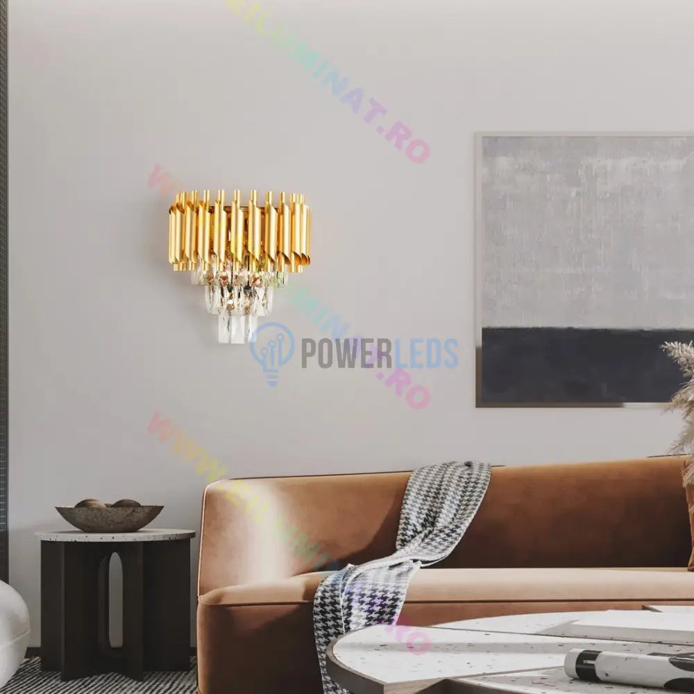 Aplica Perete Cristal Golden Panther AURIE / CRISTAL / APLICA PERETE Wall Light Fixtures
