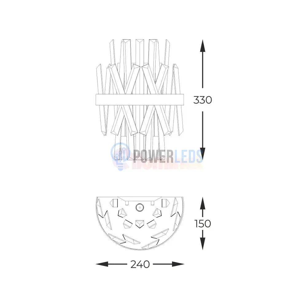 Aplica Perete Cristal Luxury CONSTANTINOPLE AURIE / CRISTAL Wall Light Fixtures