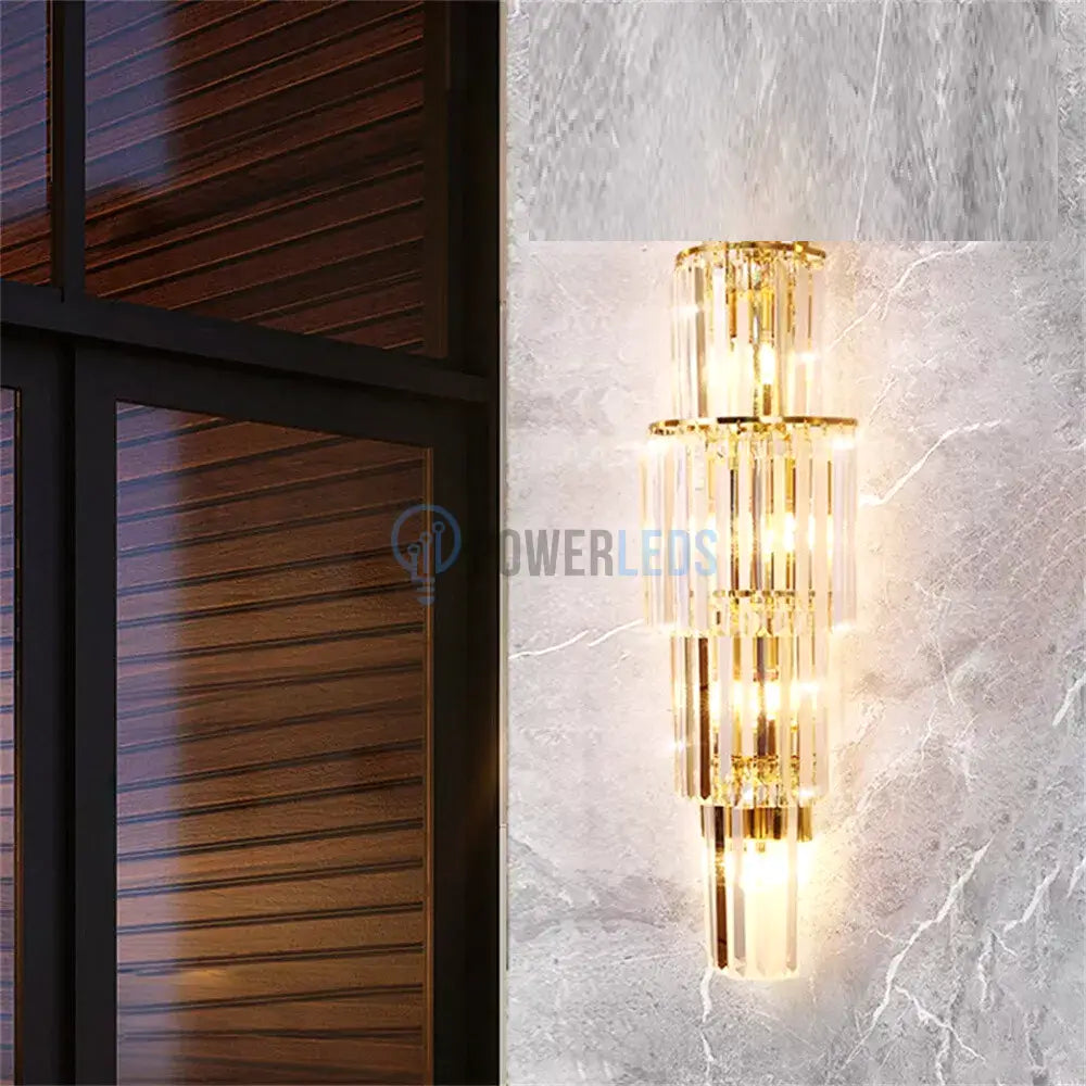 Aplica Perete Cristal Luxury Golden Deluxe 65cm AURIE / CRISTAL / APLICA PERETE Wall Light Fixtures