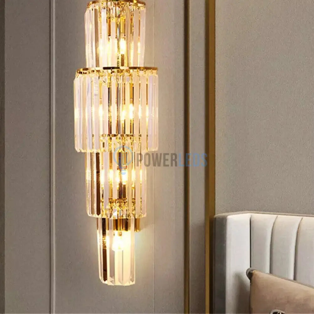 Aplica Perete Cristal Luxury Golden Deluxe 65cm AURIE / CRISTAL / APLICA PERETE Wall Light Fixtures