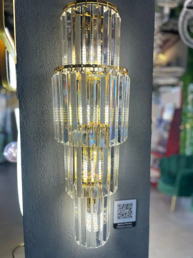 Aplica Perete Cristal Luxury Golden Deluxe 65Cm Wall Light Fixtures