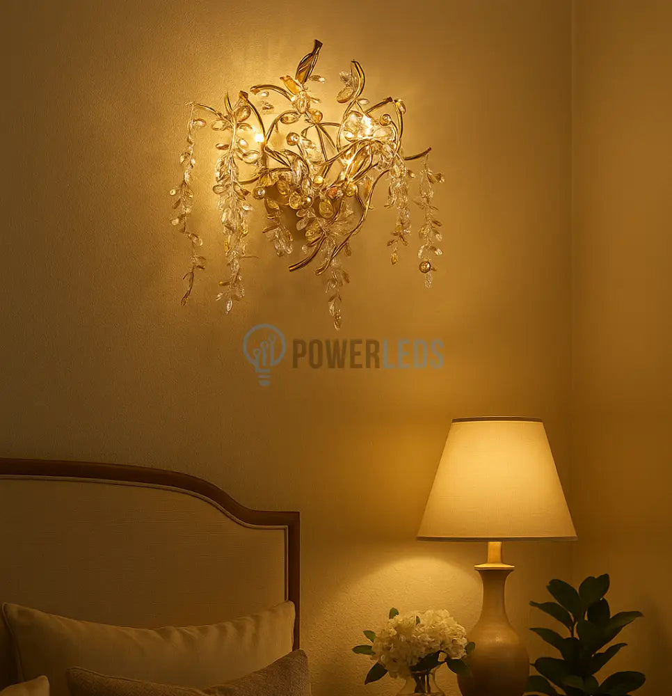 Aplica Perete Cristal Luxury Golden Grapes AURIE / CRISTAL / APLICA PERETE Wall Light Fixtures