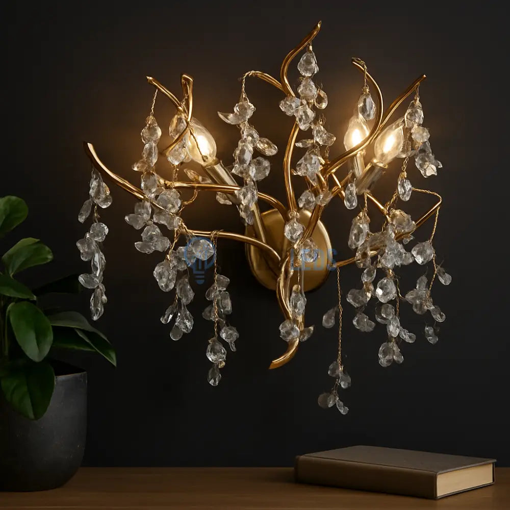 Aplica Perete Cristal Luxury Golden Ravena powerleds.ro