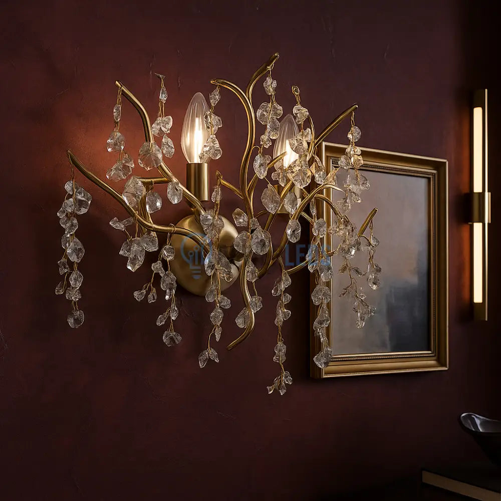 Aplica Perete Cristal Luxury Golden Ravena powerleds.ro