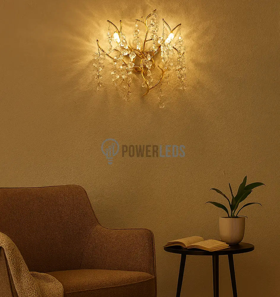 Aplica Perete Cristal Luxury Golden Ravena powerleds.ro