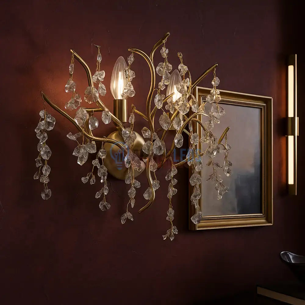Aplica Perete Cristal Luxury Golden Ravena AURIE / CRISTAL / APLICA PERETE Wall Light Fixtures
