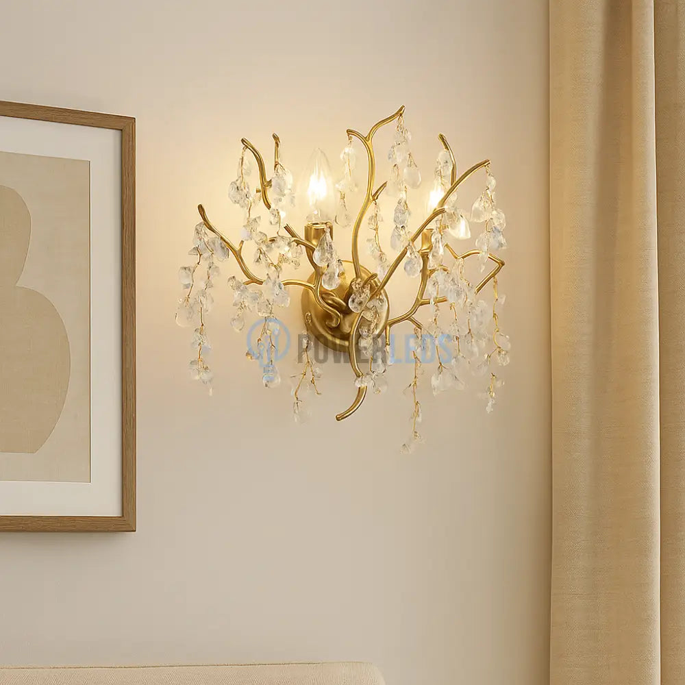 Aplica Perete Cristal Luxury Golden Ravena powerleds.ro