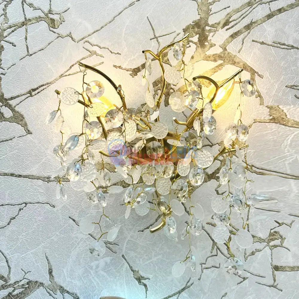 Aplica Perete Cristal Luxury Golden SunFlower powerleds.ro