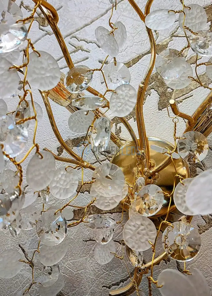 Aplica Perete Cristal Luxury Golden SunFlower powerleds.ro