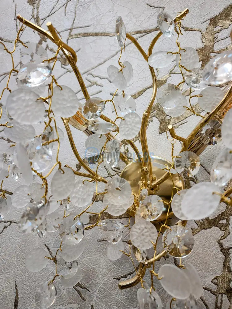Aplica Perete Cristal Luxury Golden SunFlower powerleds.ro