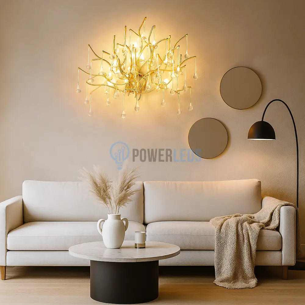 Aplica Perete Cristal Luxury Golden Tears AURIE / CRISTAL / APLICA PERETE Wall Light Fixtures