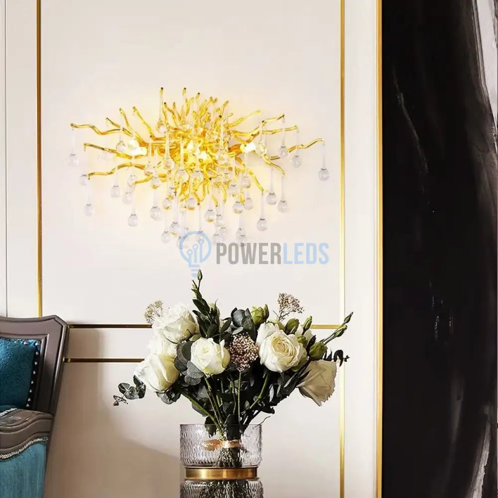 Aplica Perete Cristal Luxury Golden Tears AURIE / CRISTAL / APLICA PERETE Wall Light Fixtures