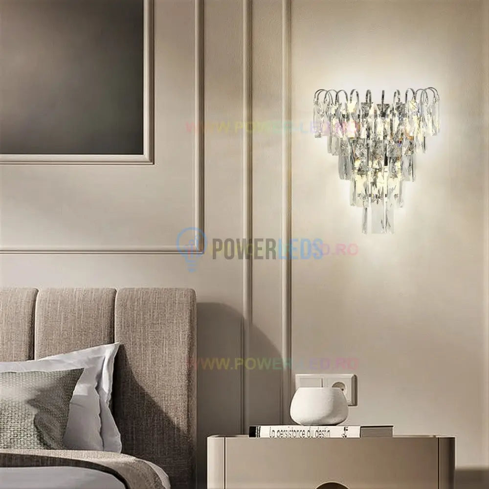 Aplica Perete Cristal May Argintie Wall Light Fixtures