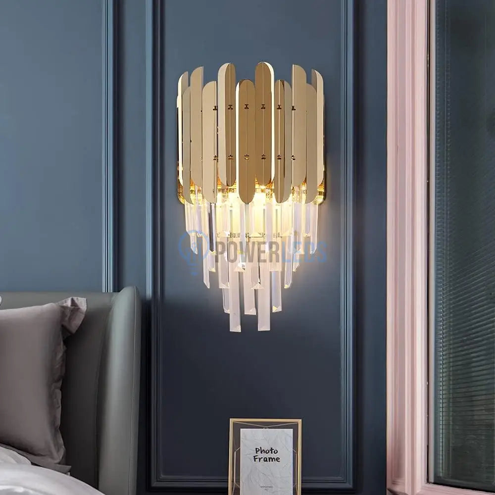 Aplica Perete Cristal Shiny Golden Chrome powerleds.ro