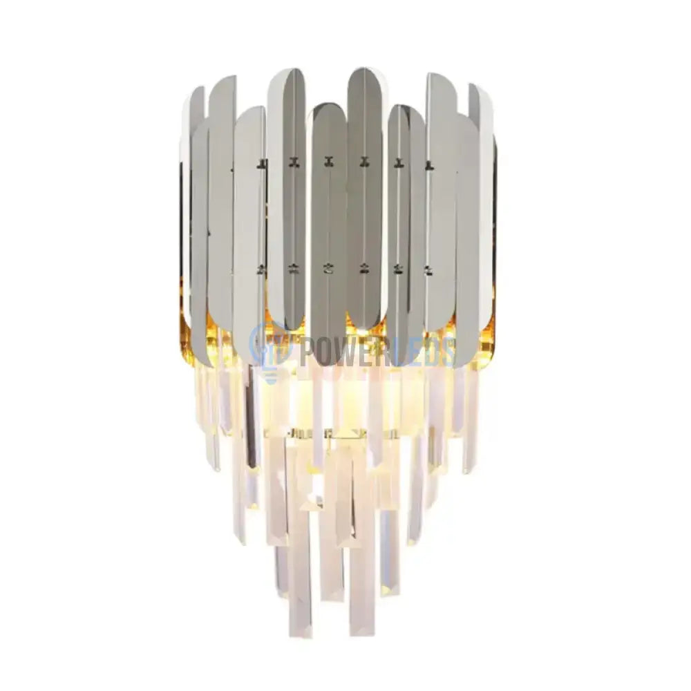 Aplica Perete Cristal Shiny Silver Chrome ARGINTIE / CRISTAL / APLICA PERETE Wall Light Fixtures