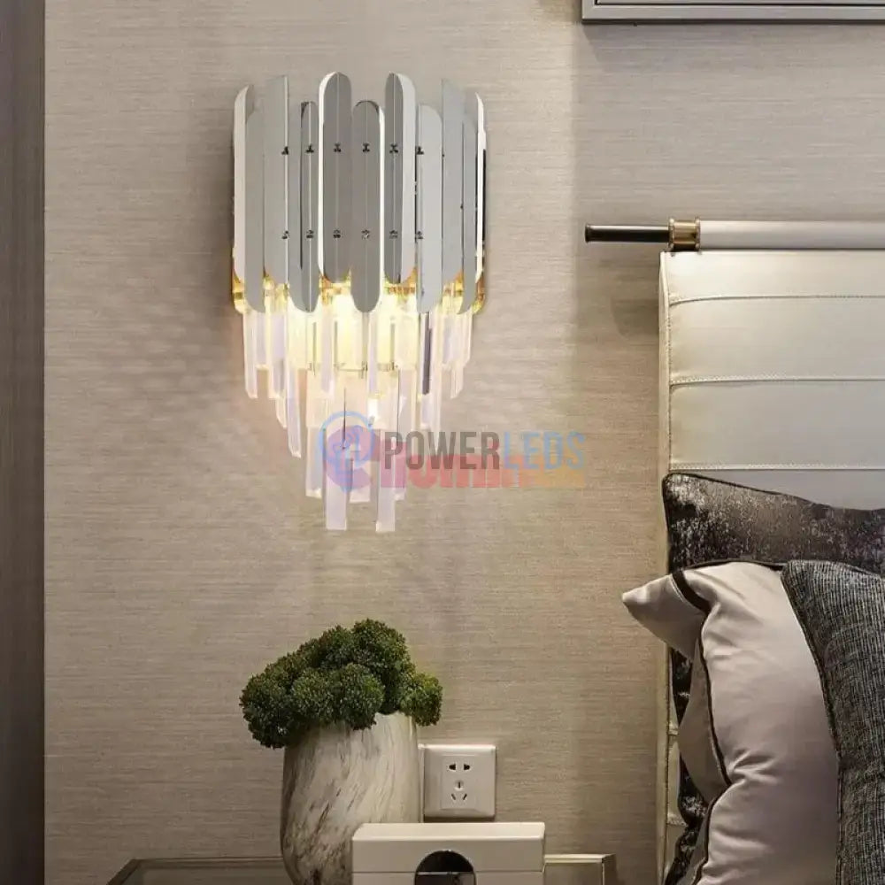 Aplica Perete Cristal Shiny Silver Chrome powerleds.ro