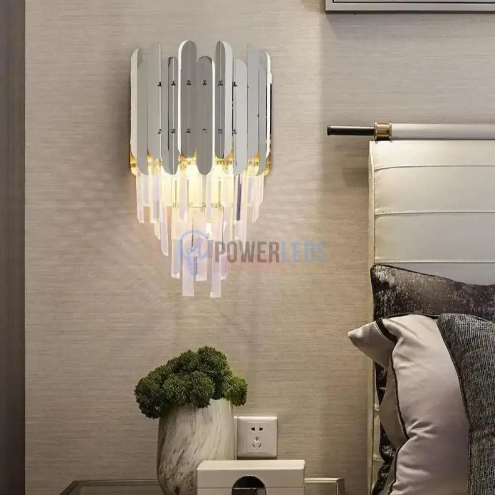 Aplica Perete Cristal Shiny Silver Chrome ARGINTIE / CRISTAL / APLICA PERETE Wall Light Fixtures